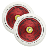 Fuzion Marker 110mm Hollowcore Red Core w/ White PU (Pair)