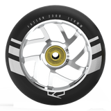 Fuzion Flight Wheel 110mm Black with Silver Core (Pair)
