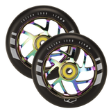 Fuzion Flight Wheel 110mm Black with Neochrome Core (Pair)