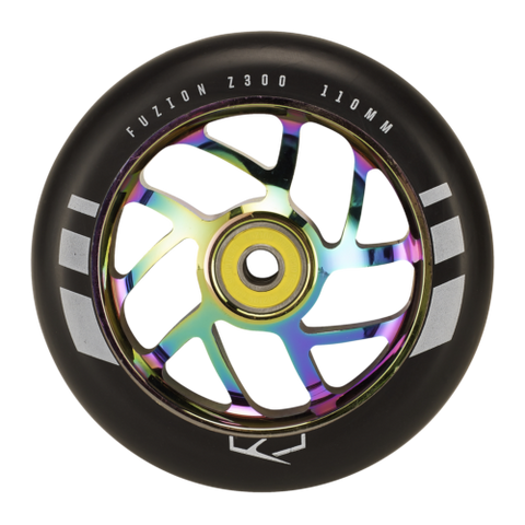 Fuzion Flight Wheel 110mm Black with Neochrome Core (Pair)