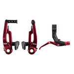 Box Three V Brake Set Red With Lever 108mm