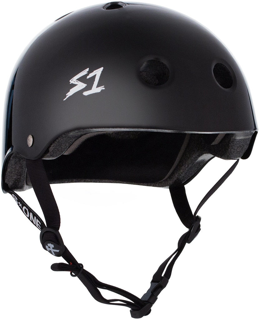 S1 Lifer Helmet - Black Gloss Skateboard Helmet