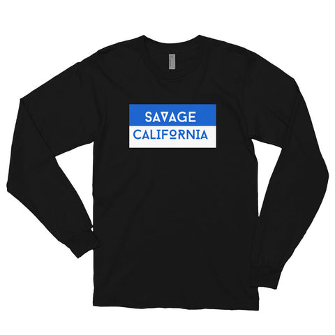 Savage California Blue and White Long Sleeve T-shirt